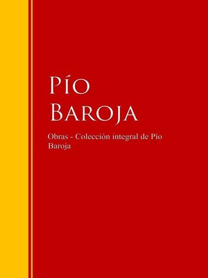 cover image of Obras--Colección de  Pío Baroja